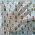 thumbnail image 3 of Cartoon Tulle Curtains with Rod Pocket, Illustration of Animals with Winter Clothing Hats Hot Coffee on a Dotted Background, Sheer Drape for Wedding Party 2 Panels, 7 Sizes, Multicolor, by Ambesonne, 3 of 3
