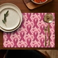 thumbnail image 5 of Pink Breast Cancer and Love Summer Placemats Table Placemats Set Of 4-Linen Kitchen Washable Placemats Table Mats 11.8"x17.7" Non-Slip Heat Resistant, 5 of 6