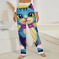 thumbnail image 3 of Cute Cat Holding Mouse Winter Female Pants Flannel High Waist Women Pants Lady Warm Straight Leg Plush Trousers, 3 of 7