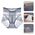 thumbnail image 2 of Ropa interior de cintura alta para mujer, bragas antibacterianas, pantalones triangulares transpirables, 2 of 8