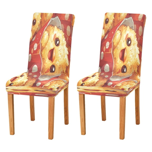 BZSMCE Chairs Slipcovers Dining Chair Covers Cute Watercolor Chicken Baby Creative Pattern