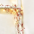thumbnail image 4 of ZOELNIC 10FT Festive Lighted Berry Beaded Garland with 30LED String Lights for  Christmas Fireplace Mantel Indoor Outdoor Decoration, 4 of 6