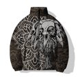 thumbnail image 3 of Chaqueta holgada de moda, abrigo de invierno para hombre, ropa informal cálida de algodón para hombre, chaqueta de algodón con estampado de calavera gótica, ropa de calle Harajuku, 3 of 5