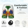 thumbnail image 3 of Mens Coat Of Arms Of Haiti Swimming Trunks with Compression Liner Beach Quick Dry Swim Shorts, 3 of 6