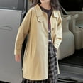thumbnail image 4 of MKOSPLRT Kids Trench Coat for Boys and Girls Single Breasted Long Jacket with Lapel Collar Solid Classic Fall Windbreaker Coats Pocket 5-15Y, 4 of 9