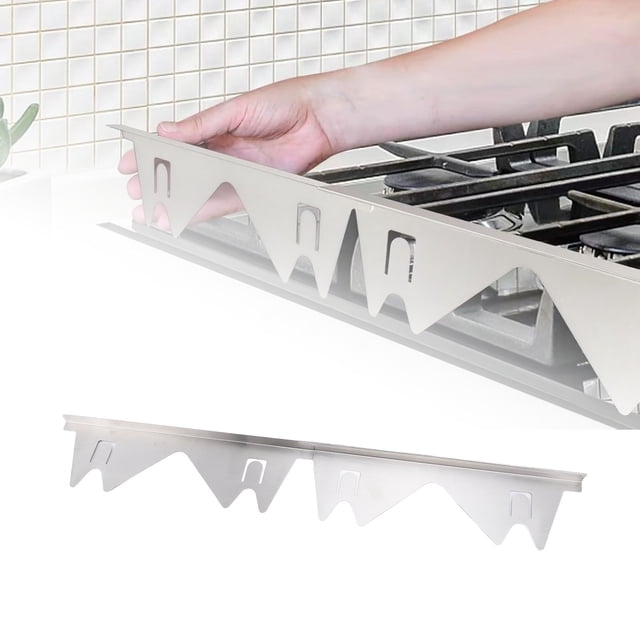 Cubiertas Para Espacios De Estufa De Acero Inoxidable, Protectores Plateados Para Espacios De Estufa, 2 Pares Para Cocina