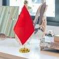 thumbnail image 3 of WHAMVOX 2Pcs Golden Silver Desktop Style Flag Stand with Angle Adjustment 11.8x3x3in, 3 of 8