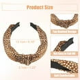 thumbnail image 6 of Leopard Headband Top Knot Cheetah Headband Knotted Headbands Elastic for Women Caramel Colour, 6 of 7