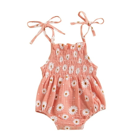 

Daisy Romper Piece Jumpsuit One Girl Strap Print Sleeveless Baby Girls Romper&Jumpsuit