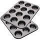 thumbnail image 1 of Paquete de 2 moldes para hornear cupcakes/magdalenas, receta derecha, antiadherente, 12 agujeros-- Sincero Electrónica, 1 of 3