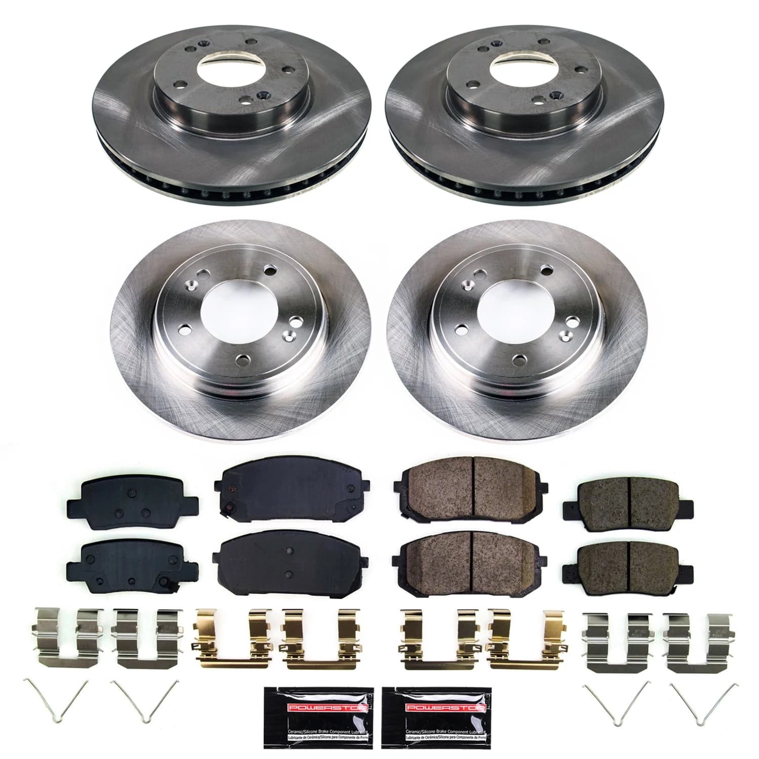 PowerStop Front and Rear Stock Replacement Brake Pad and Rotor Kit Fits: HYUNDAI Select Models KOE9169