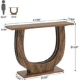 Finmind Rustic Farmhouse Console Table, Wood Entryway Table with Strong ...