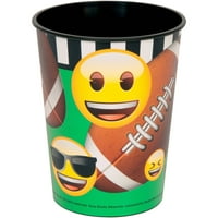 Unique Industries Football Emoji Plastic Cup, 16 oz, 1ct by Unique Industries