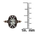 thumbnail image 3 of 10k Yellow Gold Vintage Style Genuine Oval Green Amethyst and Cultured-Pearl Ring, 3 of 5