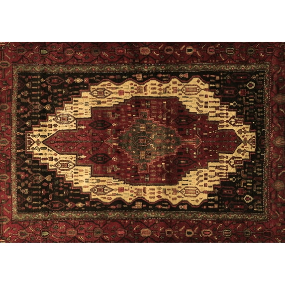 Ahgly Company Indoor Rectangle Persian Brown Traditional Area Rugs, 3' x 5'