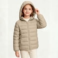 thumbnail image 6 of KyCheLot Boys Girls Zip up Jacket Solid Color Long Sleeve Hooded Outerwear Kids Winter Warm Windproof Coats, 6 of 8