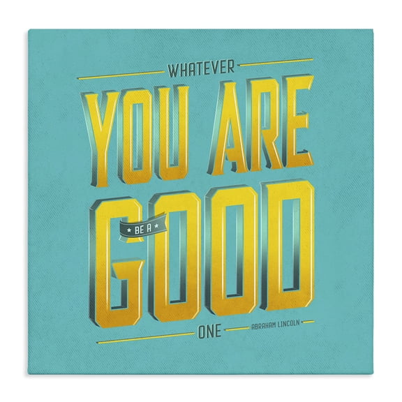 Stupell Industries Traditional Be A Good One Inspirational Vintage Comic Book Blue Design Canvas Art, 17 x 17, by Estera Kecek