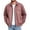 Pink, variant on Mens Daily Jacket Zip Up Turndown Collar Versatile Jackets Long Sleeve Loose Casual Top