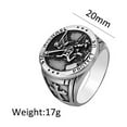 thumbnail image 4 of Vintage Catholic Angel Michael Ring For Men Women Punk 14K Yellow Gold Knight Saint Michael Protect Rings Amulet Jewelry Gifts, 4 of 10