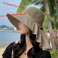 thumbnail image 3 of fatyb Women's Summer Sun Hats Wide Brim Sun Protection Outdoor Bucket Hats for Beach Fishing Hiking, 3 of 4