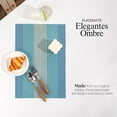thumbnail image 3 of Evlmd Placemats, Vinyl Woven Place Mats for Kitchen Table Indoor/Outdoor, Washable Wipeable Dining Blue Placemats Set of 4, 12x18 Inch, 3 of 8