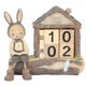 thumbnail image 2 of Calendario decorativo, bonito calendario de decoración del hogar con forma de conejo de dibujos animados, creado para profesionales, 2 of 11