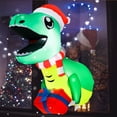 thumbnail image 4 of Gymax Inflatable Dinosaur Broke Out from Window w/ Built-in LED Lights Indoor Outdoor Party, 4 of 10