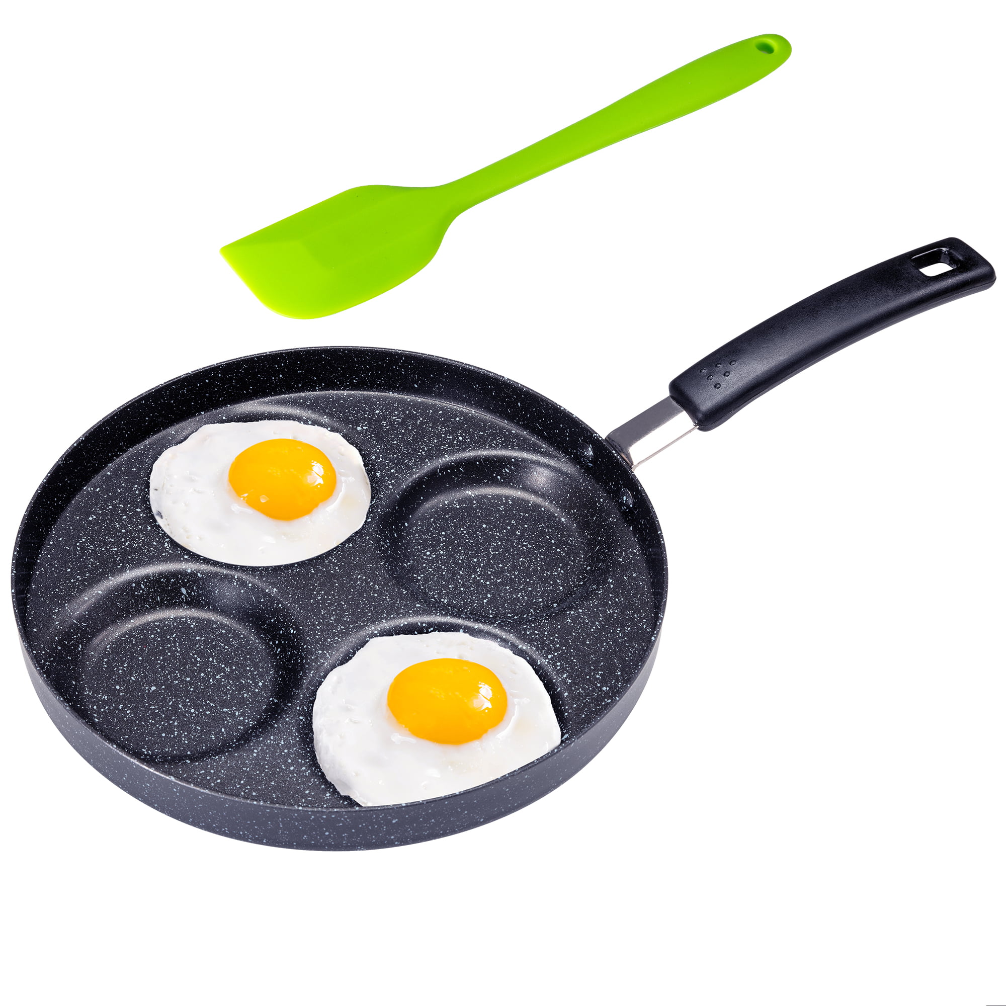 IAXSEE Egg Frying Pan Nonstick Pancake Pans 4-Cups cookware Pancake,  Omelette Pan Aluminium Alloy Egg cooker