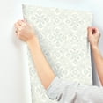 thumbnail image 5 of Chesapeake Marjoram Light Blue Floral Tile Wallpaper, 5 of 7