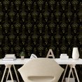 thumbnail image 2 of Ambesonne Ethnic Peel & Stick Wallpaper for Home, Geometric Gold Circle Line, 13"x72", Charcoal Grey Dark Yellow, 2 of 5