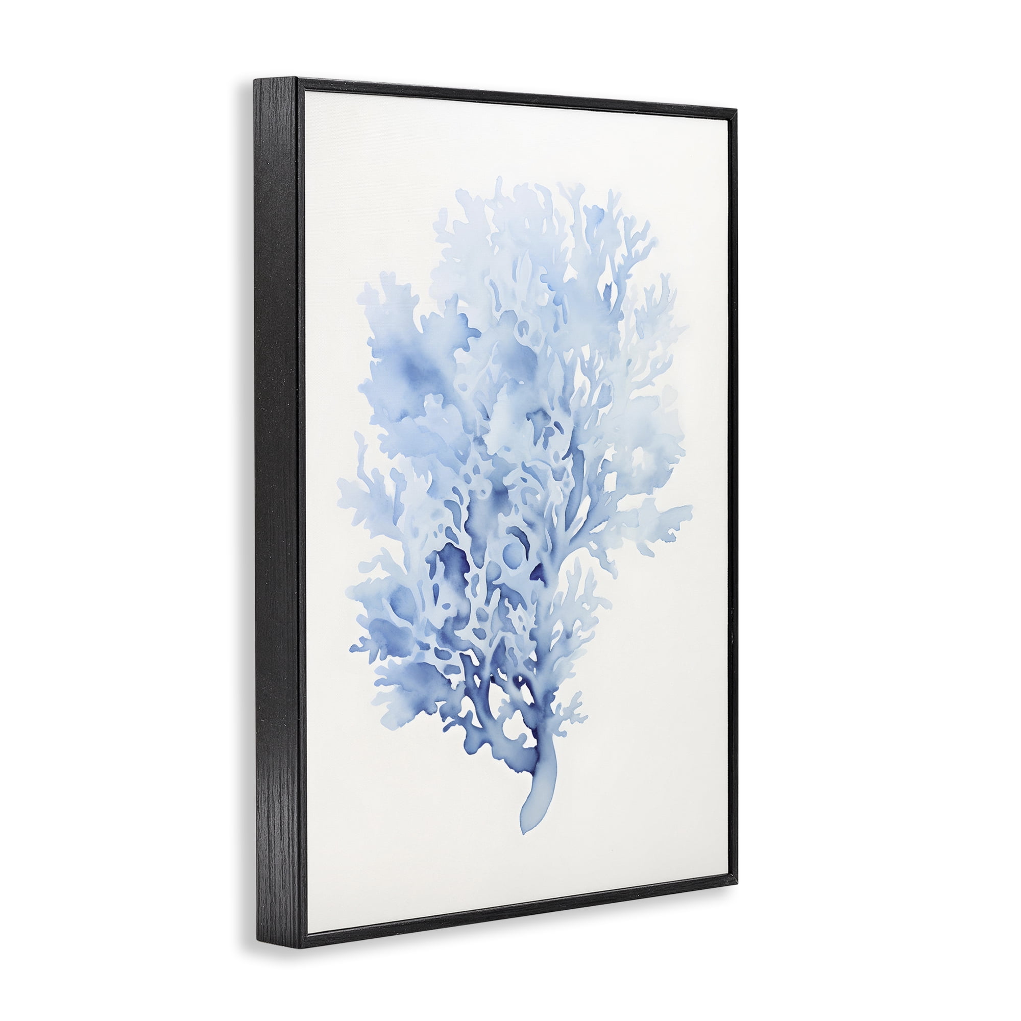 Stupell Industries Indigo Coral Impression Animals & Insects Painting Black Framed Art Print Wall Art, 16 x 24