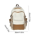 thumbnail image 2 of Meitianfacai Canvas Backpack for Teens Carrying Bag with Air Cushion Straps - Large Capacity 30L Multi-Compartment Backpack for Commuting, Laptop Storage 17.72x11.81x5.12in（Brown）, 2 of 7