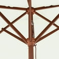 thumbnail image 6 of vidaXL Outdoor Parasol with Wooden Pole 59.1"x78.7" Terracotta, 6 of 24