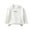 White, variant on Girls Warm Undershirts Fleece Crew Neck Loose Fit Pullover Soft Long Sleeve Fall Winter Casual Outfits Yellow 12-18M