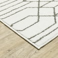 thumbnail image 4 of Oriental Weavers Montecito Area Rug - 4158W - 2'3" x 7'6" - in White/ Grey - Eclectic Global Style, Stain Resistant, Family and Pet Friendly , Entryway, Hallway Runner Rug, 4 of 4