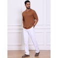 thumbnail image 2 of DARING DIVA Men's Striped Summer Short Sleeve Knitted See Through Shirts 2XL Brown, 2 of 7