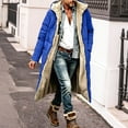thumbnail image 3 of FSYBOA Men's Hooded Puffer Coat, Thick Warm Long Length Fleece Lined Winter Outerwear Coat Blue Size M, 3 of 6