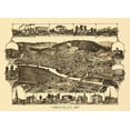 thumbnail image 2 of Corbin 14x11 Gold Ornate Wood Framed with Double Matting Museum Art Print Titled - Corning New York - Corbin 1882, 2 of 4