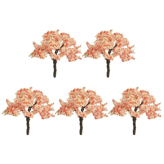 5 Pcs Artificial Tree Topper Flower Micro Landscape Decoration Sand Table Model