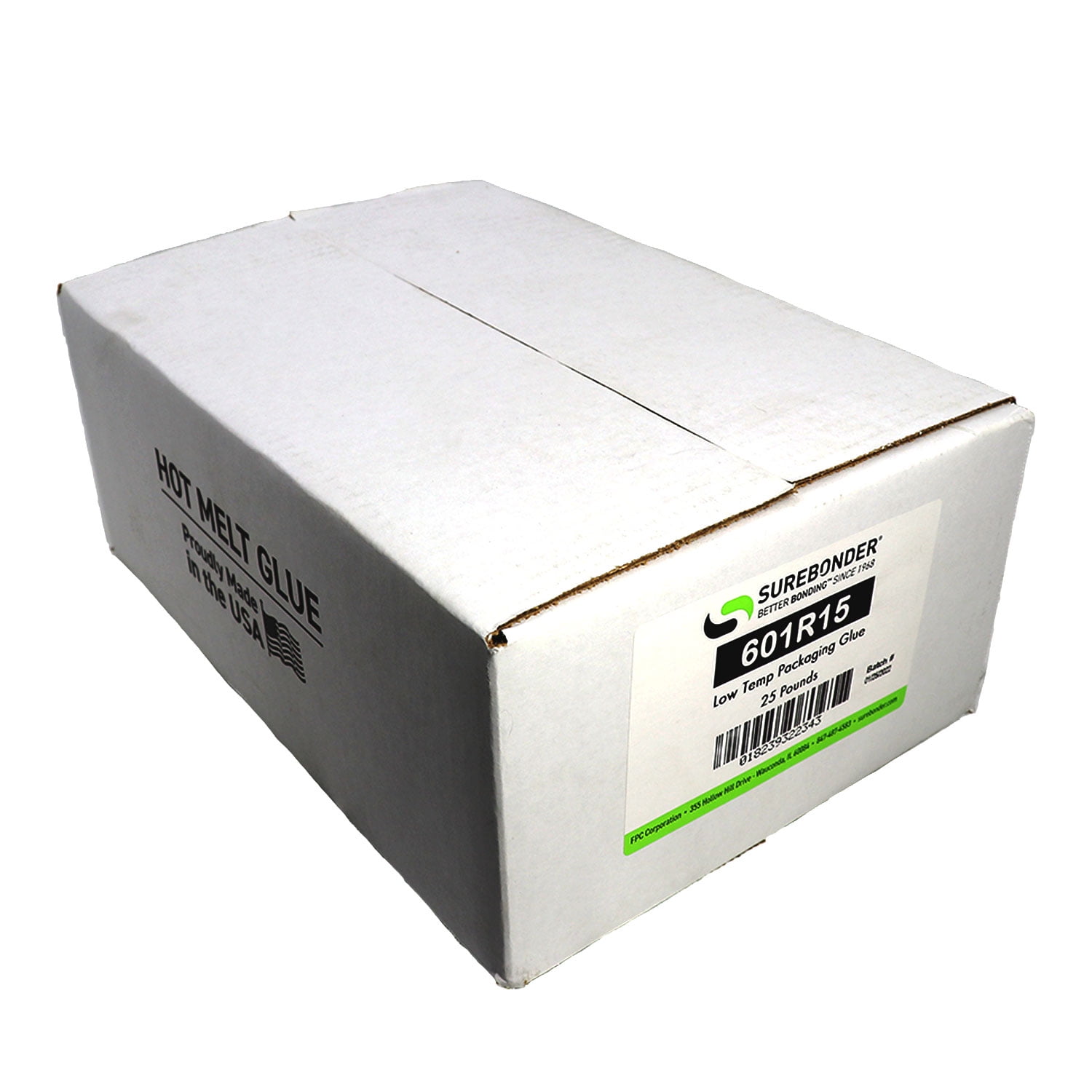 601R15 Low Melt Packaging Glue Sticks - 7/16" x 15" | 25 lb Box
