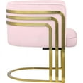 thumbnail image 4 of Meridian Furniture Rays Pink Velvet Upholstered Accent Chair, 4 of 8