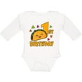 thumbnail image 3 of Inktastic 1st Birthday with Taco and Confetti Boys or Girls Long Sleeve Baby Bodysuit, 3 of 5
