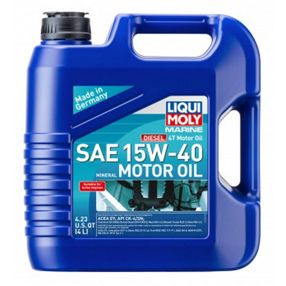 Liqui Moly Oil 22520 Marine Diesel 4T; SAE 15W-40; 4 Liter Jug; Single