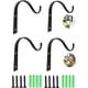 thumbnail image 1 of 4 piezas de ganchos de planta de pared ganchos y perchas de metal de hierro forjado colgante cesta para colgar plantas linternas alimentadores de aves carillones de viento, 1 of 5