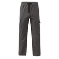 thumbnail image 5 of Splozh Boys Cargo Pants Fashion Kids Pants Kids' Cargo Pants Trendy Streetwear Stretchy Hiking Pants Elastic Waist Casual Outdoor Athletic Trousers with Pockets,Dark Gray,9-10 Years, 5 of 6