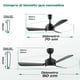 thumbnail image 5 of Ventilador de techo de luz con gancho, Ventilador de luz 35W,5M cable,Diámetro 28in/70cm.con mando a distancia, adecuado para la habitación, tienda al aire libre, verandas, garaje.Negro., 5 of 5