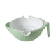 thumbnail image 5 of Cesta para lavar verduras, colador de alimentos, 2 capas, ahorro de espacio, limpieza de frutas, lavabo, colador, cuenco para frutas, arroz y verduras verde, 5 of 9