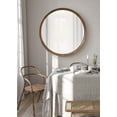 thumbnail image 7 of Kate and Laurel Hatherleigh Modern Farmhouse Round Wooden Wall Mirror, 34 Inch Diameter, Rustic Brown, Decorative Wood Circle Mirror for Use in Bathroom, Entryway, or Bedroom, 7 of 7