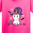 thumbnail image 4 of Inktastic Halloween Girls Unicorn Witch Youth T-Shirt, 4 of 5