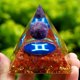 thumbnail image 5 of Generador de energía piramidal de orgón de 60 mm con piedras preciosas, cristal de cuarzo natural para yoga Geminis, 5 of 9